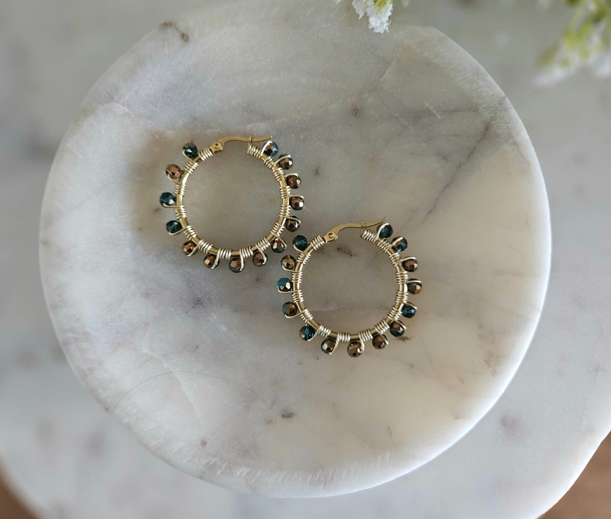 Celestial Sparkle Hoops - Mereki Store