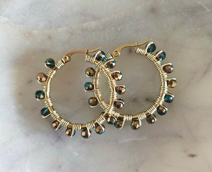 Celestial Sparkle Hoops - Mereki Store